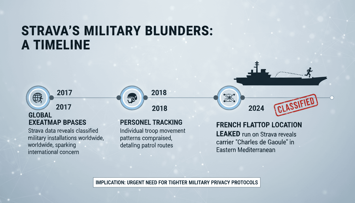 French Naval Officer Accidentally Reveals Aircraft Carrier Location via Strava App
