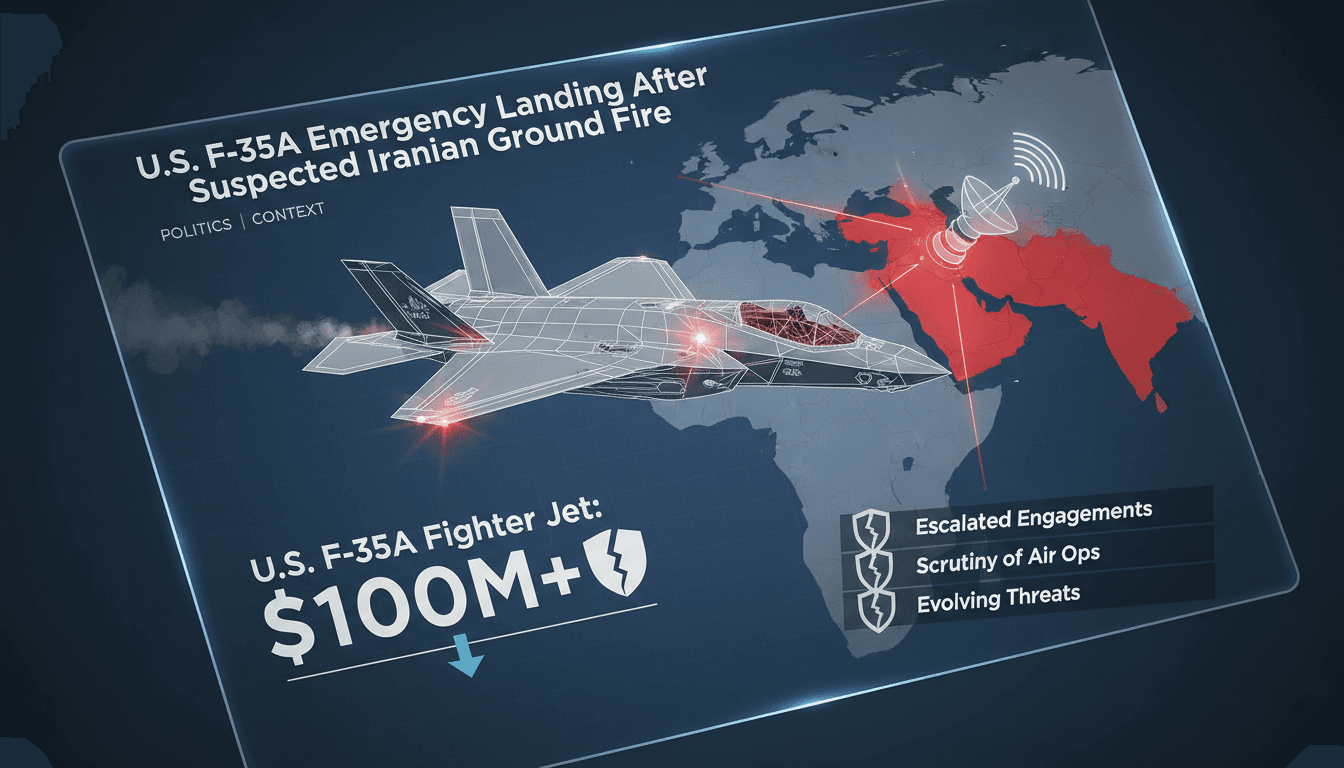 U.S. F-35A Fighter Jet Makes Emergency Landing After Suspected Iranian Ground Fire