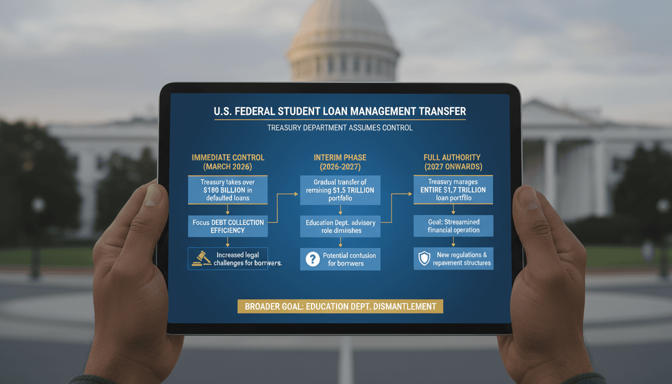 U.S. Federal Student Loan Management Transferred to Treasury Department