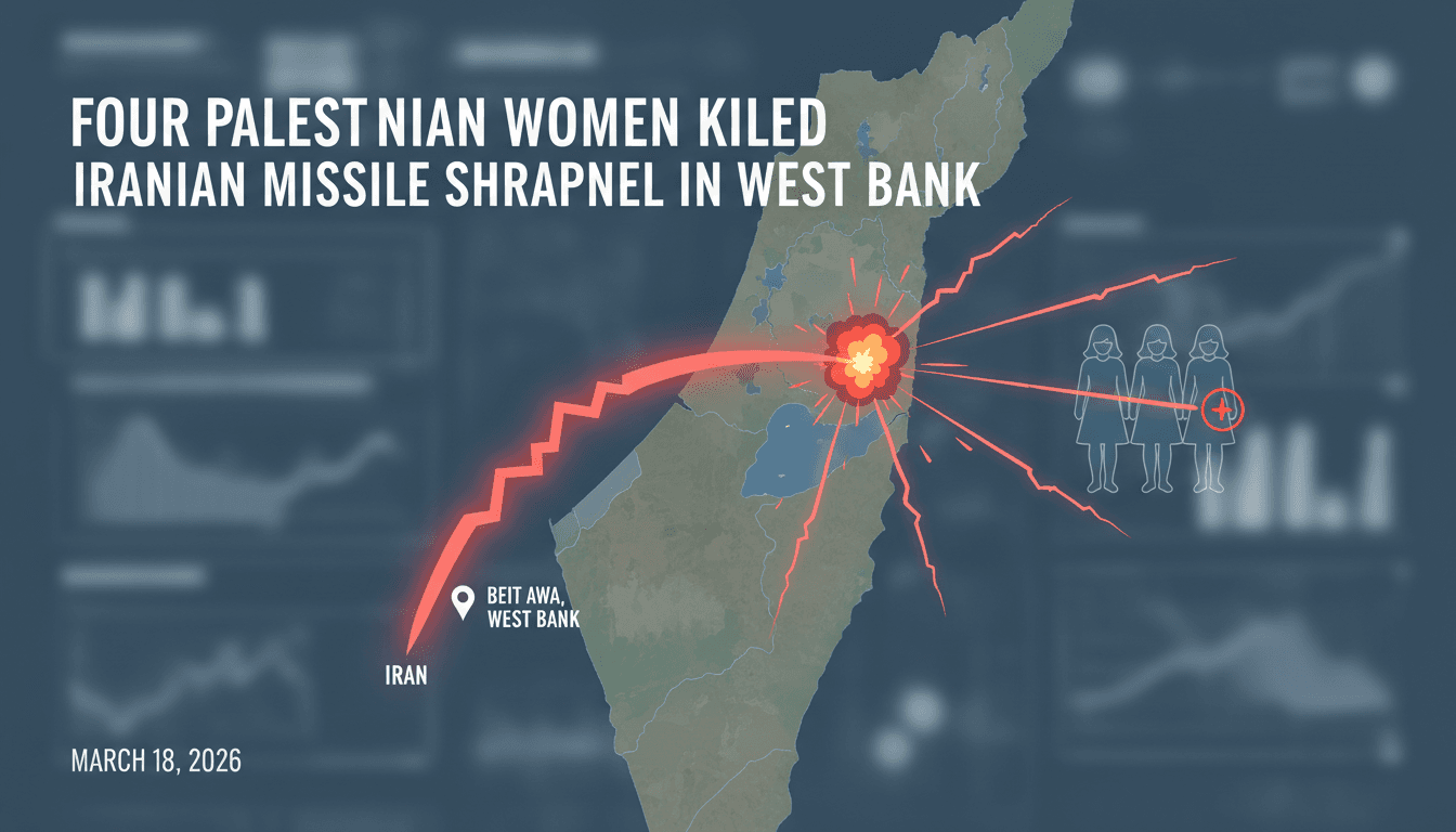 Four Palestinian Women Killed by Iranian Missile Shrapnel in West Bank