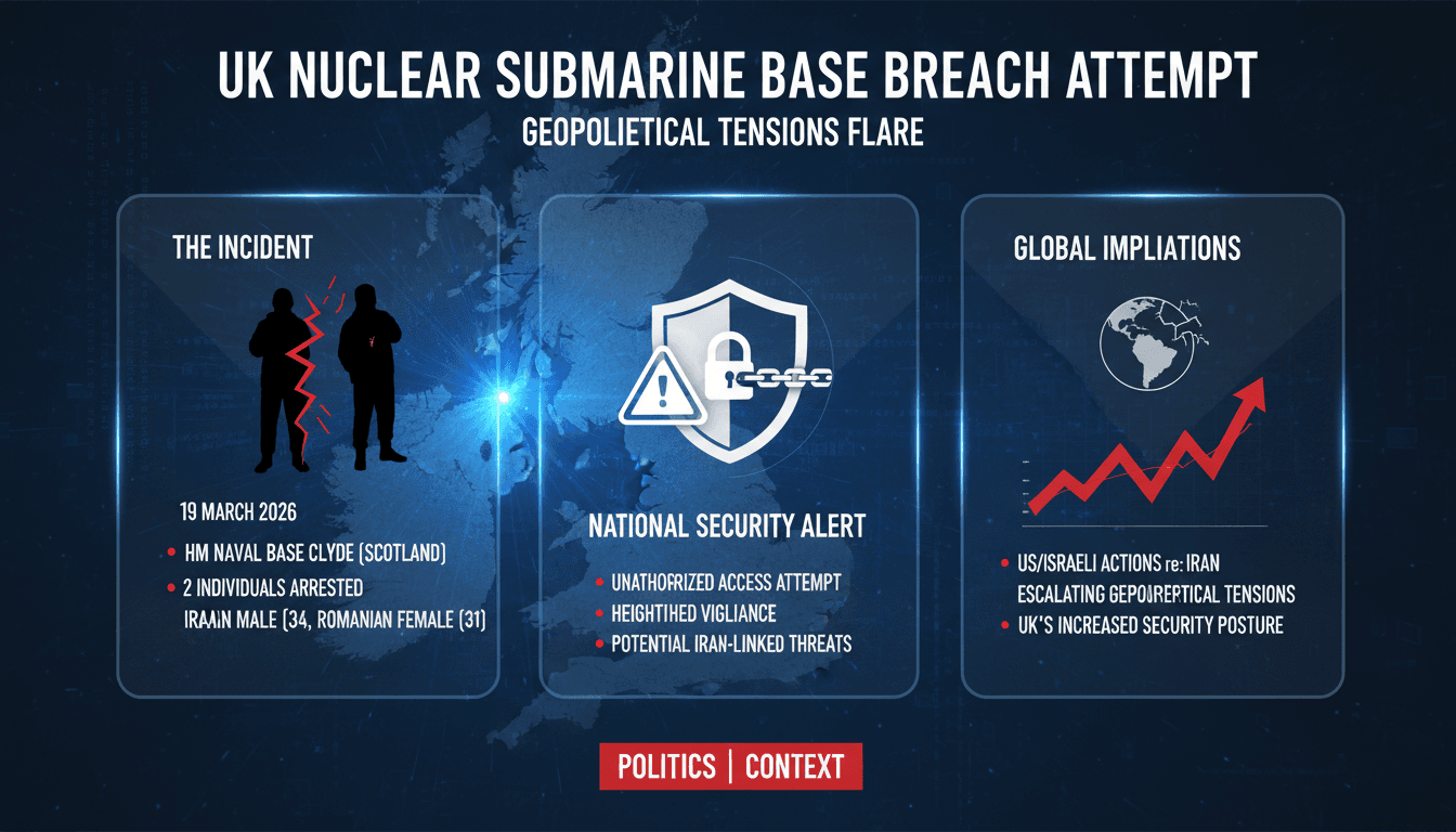Two Arrested for Attempted Unauthorized Access to UK Nuclear Submarine Base