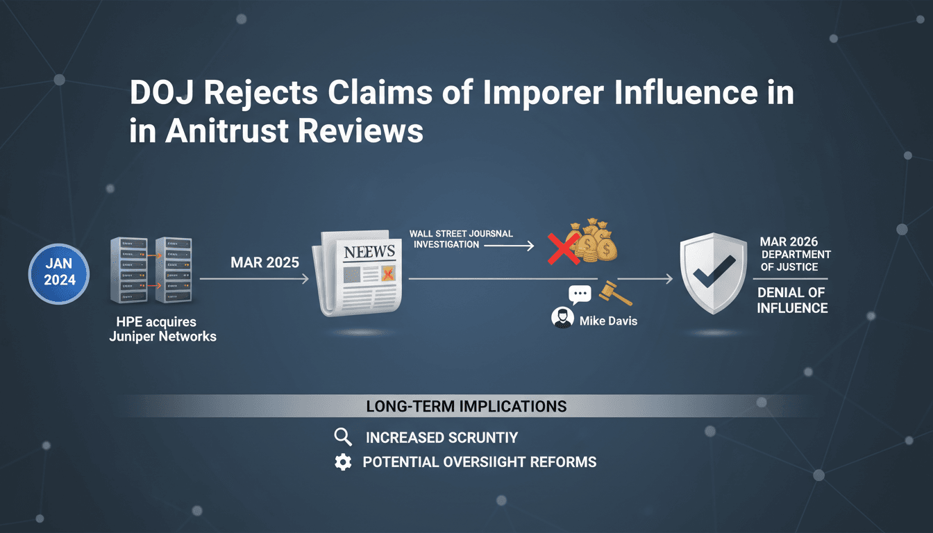 DOJ Rejects Claims of Improper Influence in Antitrust Reviews Involving Mike Davis