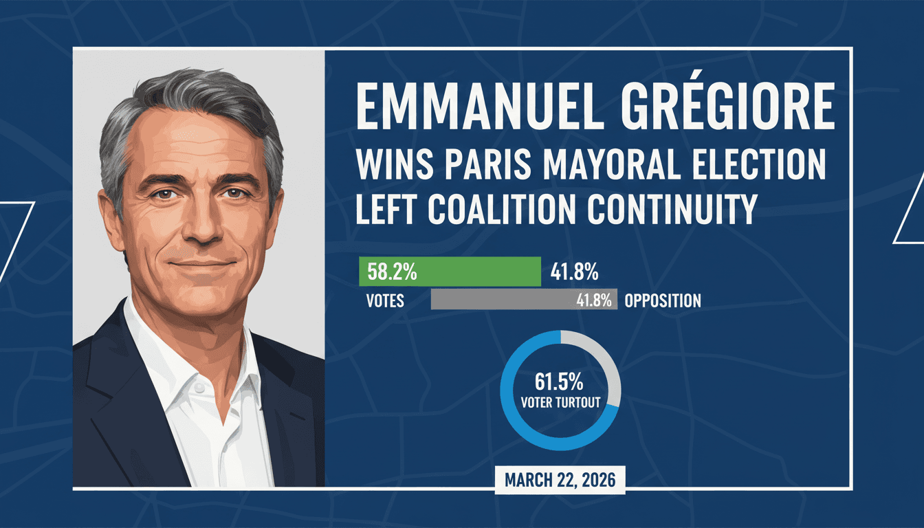 Emmanuel Grégoire Wins Paris Mayoral Election Securing Left Coalition Continuity