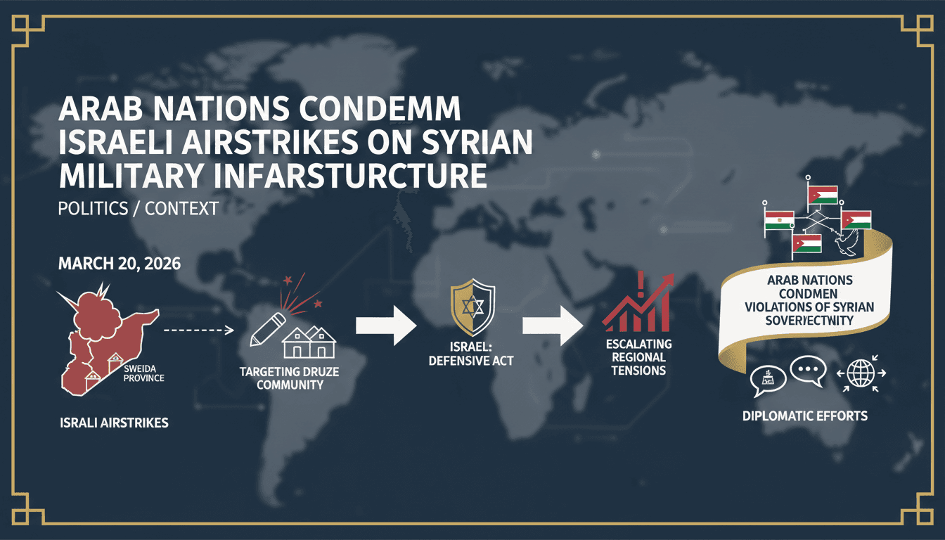 Arab Nations Condemn Israeli Airstrikes on Syrian Military Infrastructure