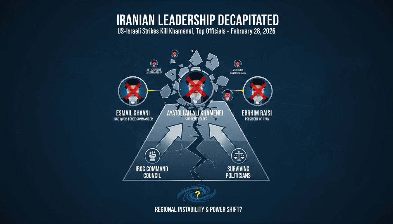Iranian Supreme Leader Khamenei and Key Officials Killed in US-Israeli Strikes