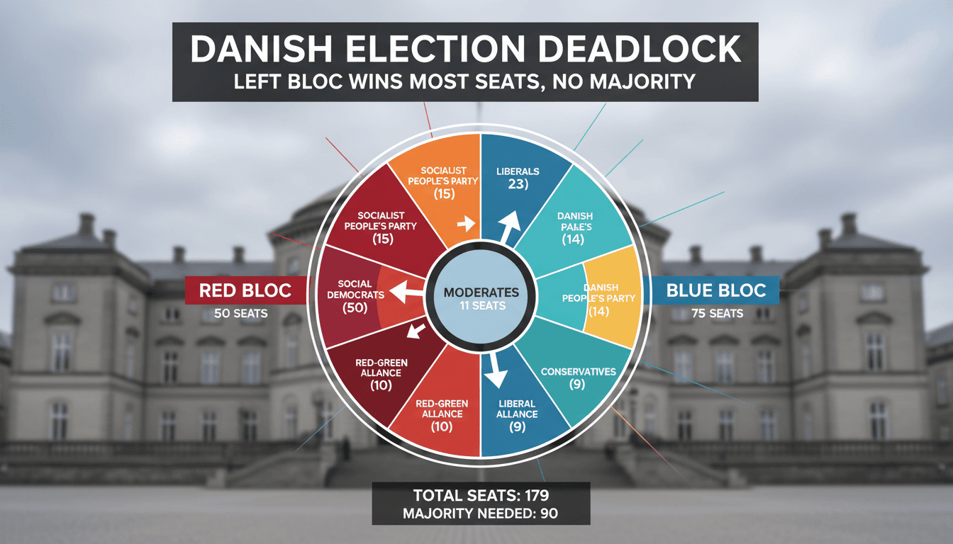 Mette Frederiksen's Left-Wing Bloc Wins Most Seats in Danish Snap Election but Fails to Secure Majority