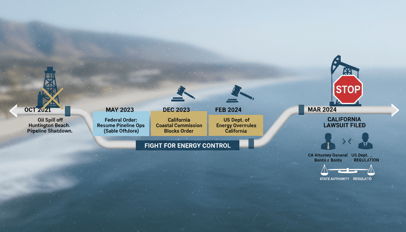 California Files Lawsuit Against Federal Government to Halt Oil Pipeline Restart