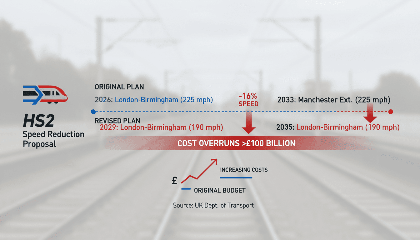 UK Transport Secretary Proposes Slower HS2 Train Speeds to Address Cost Overruns