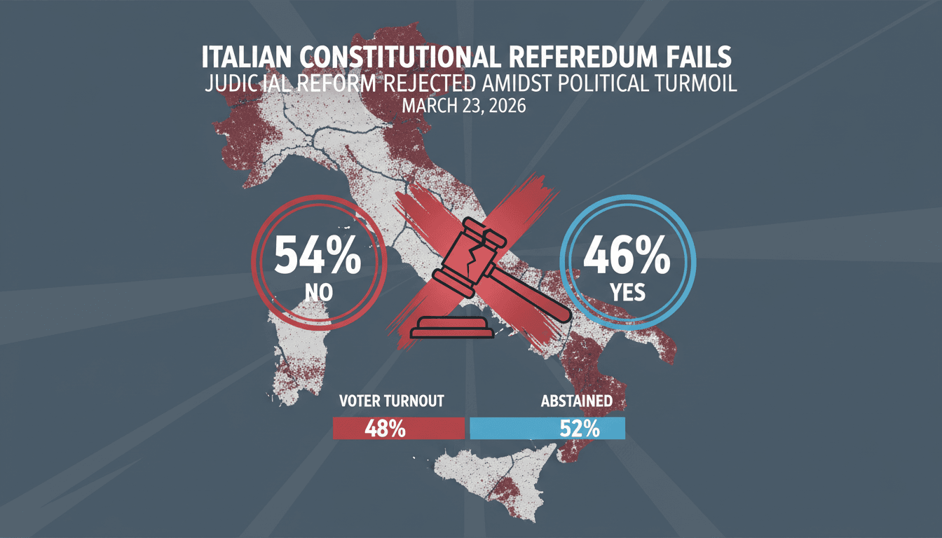 Italian Constitutional Referendum on Judicial Reform Fails Amidst Political Turmoil