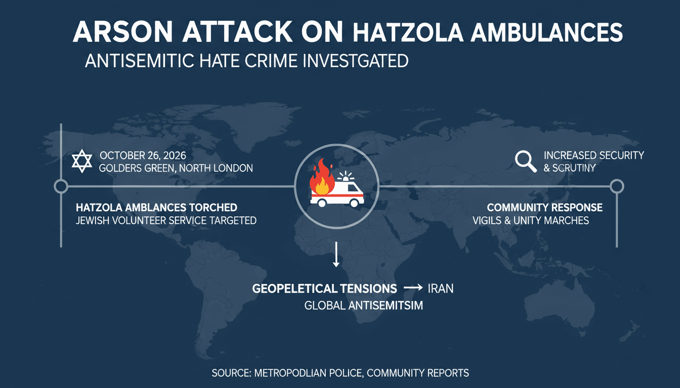 Arson Attack on Hatzola Ambulances Investigated as Antisemitic Hate Crime