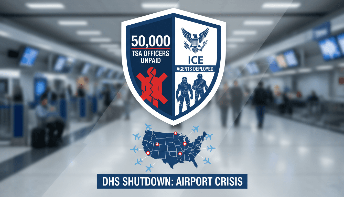ICE Agents Deployed to U.S. Airports Amid DHS Shutdown