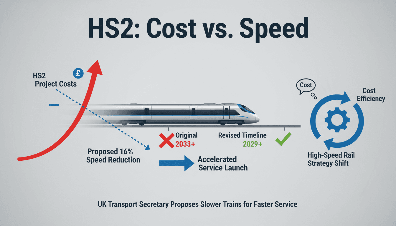 UK Transport Secretary Proposes Slower HS2 Train Speeds to Cut Costs and Expedite Service