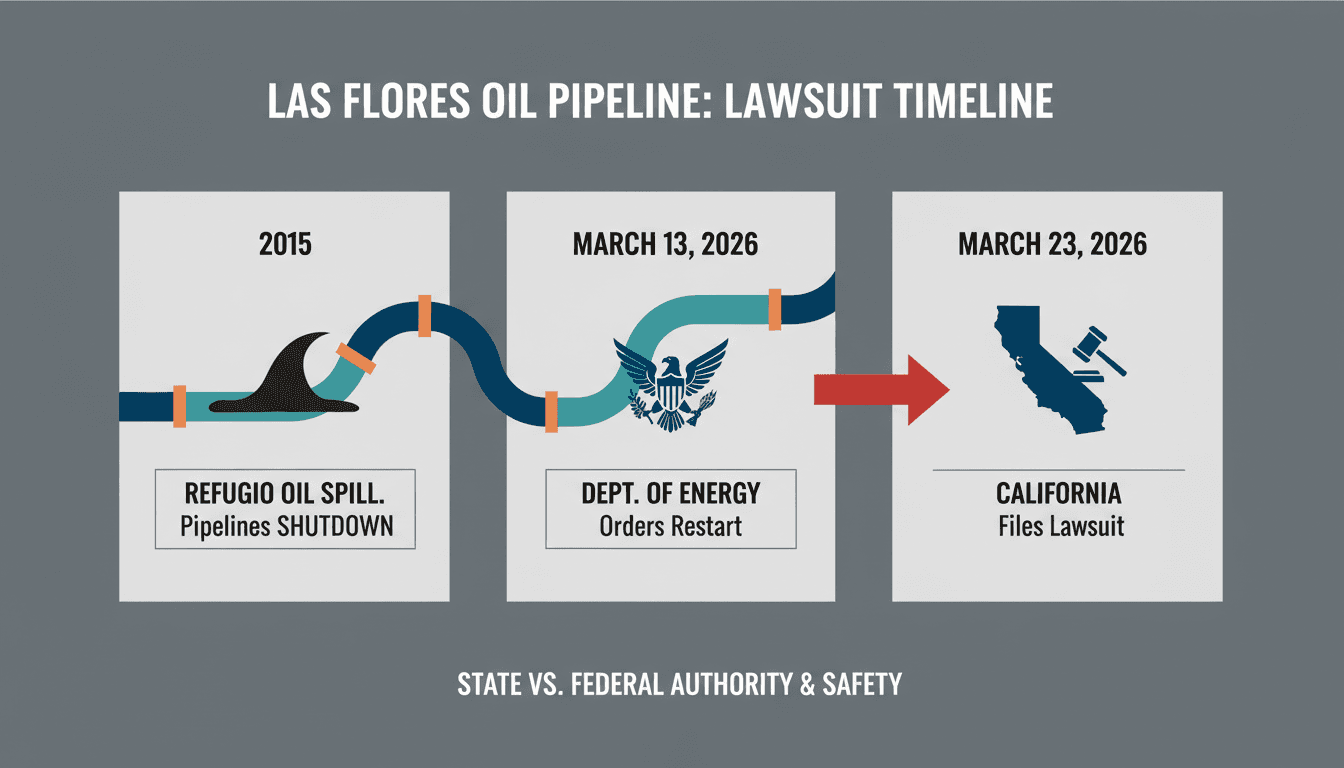 California Files Lawsuit Against Trump Administration to Halt Las Flores Oil Pipeline Restart