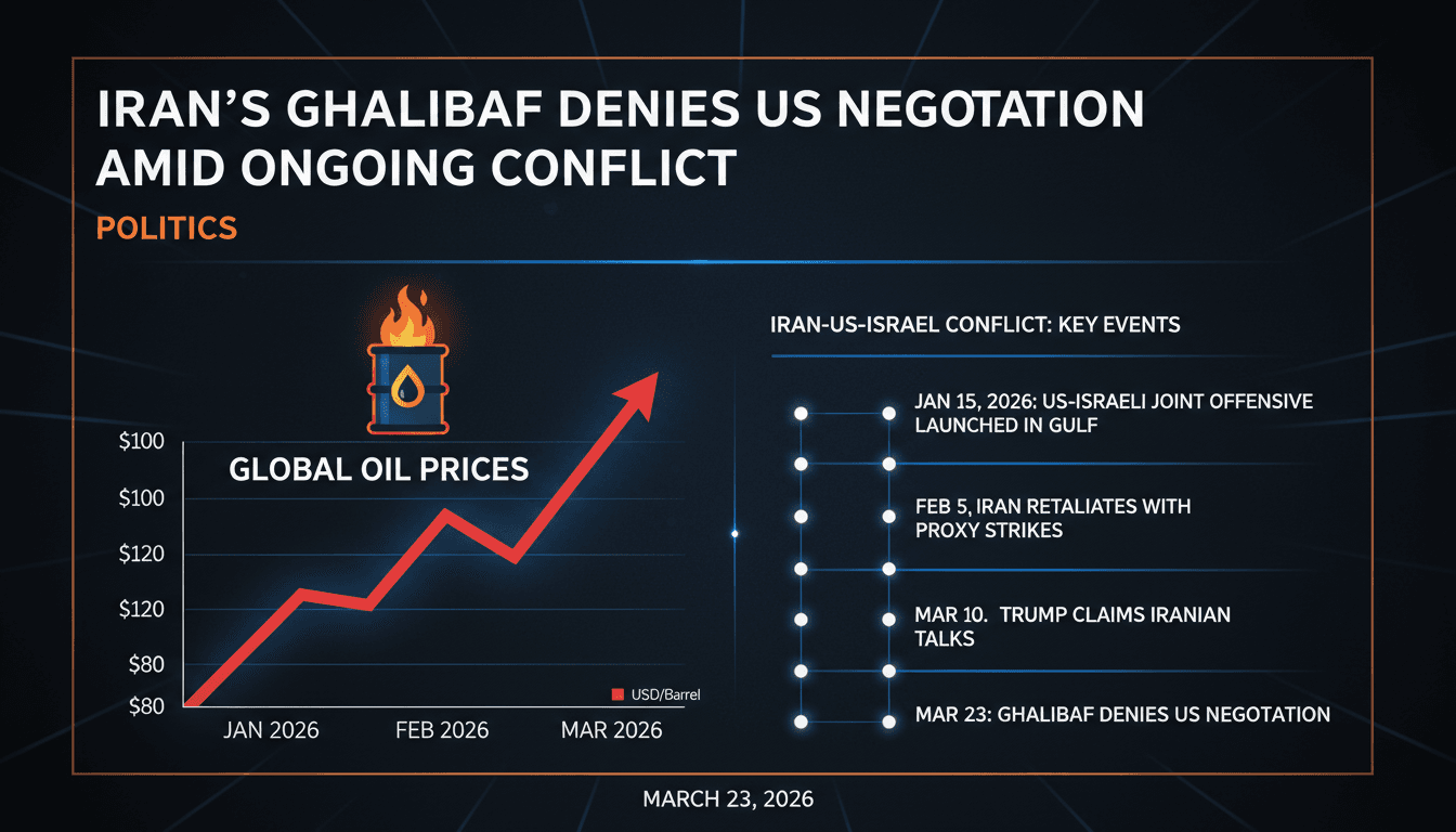 Iran's Ghalibaf Denies US Negotiation Amid Ongoing Conflict
