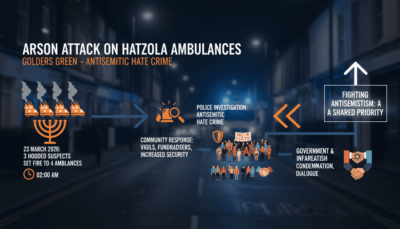 Arson Attack on Hatzola Ambulances in Golders Green Investigated as Antisemitic Hate Crime