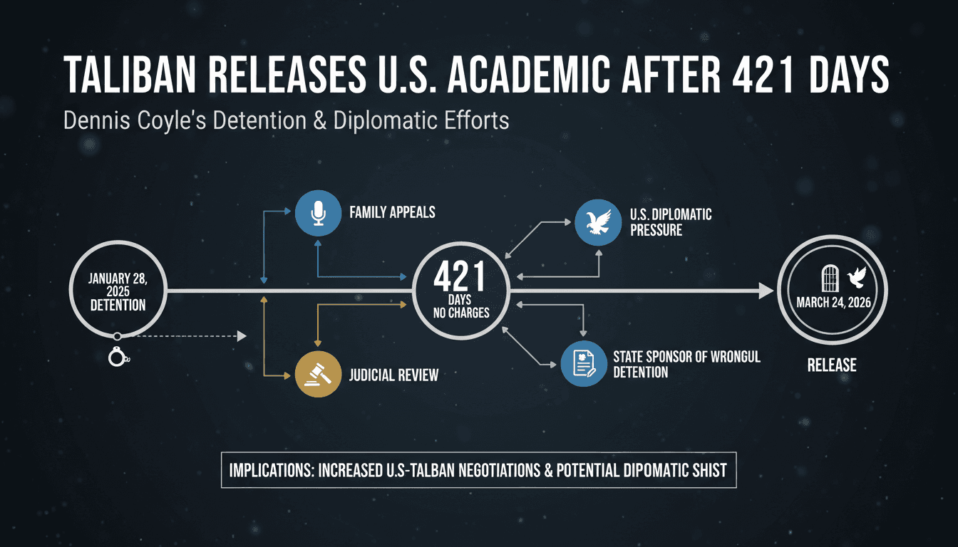 Taliban Releases U.S. Academic Dennis Coyle After 421 Days in Detention