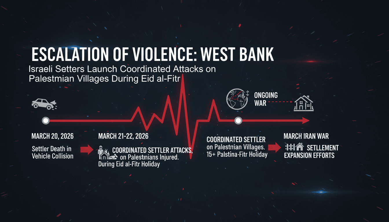 Israeli Settlers Launch Coordinated Attacks on Palestinian Villages During Eid al-Fitr