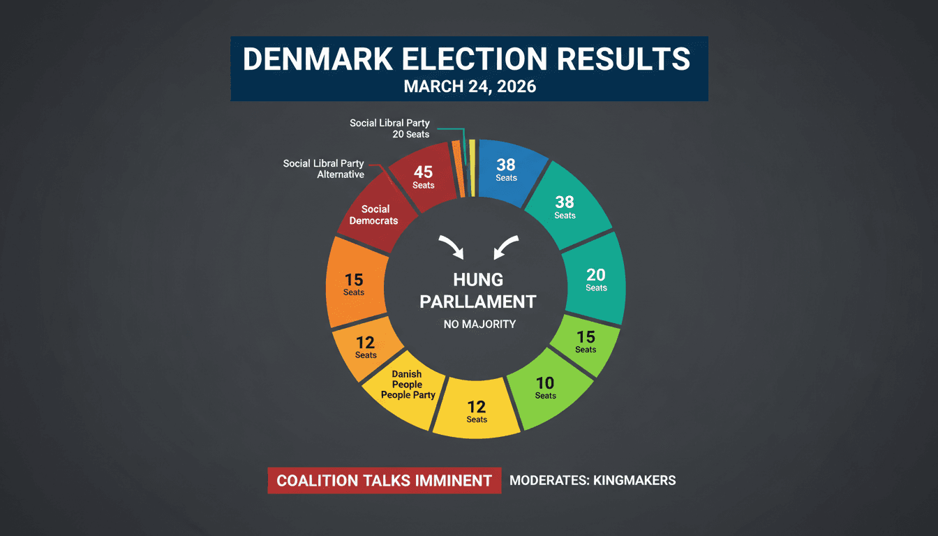 Denmark's snap parliamentary election results in hung parliament and coalition talks