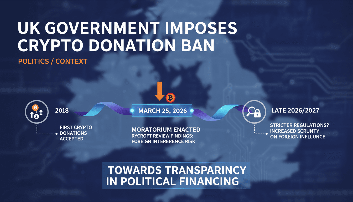 UK Government Implements Moratorium on Cryptocurrency Donations to Political Parties