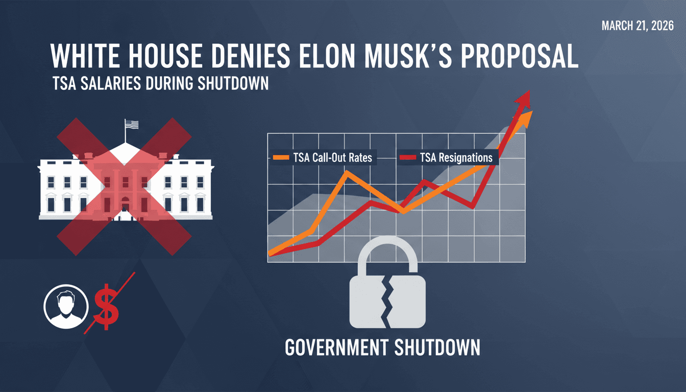 White House Denies Elon Musk's Proposal to Fund TSA Salaries During Government Shutdown
