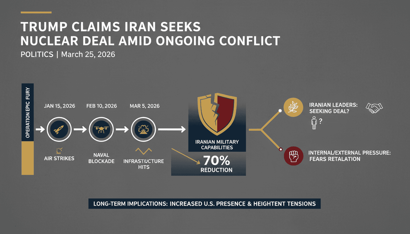 Trump Claims Iran Seeks Nuclear Deal Amid Ongoing Conflict
