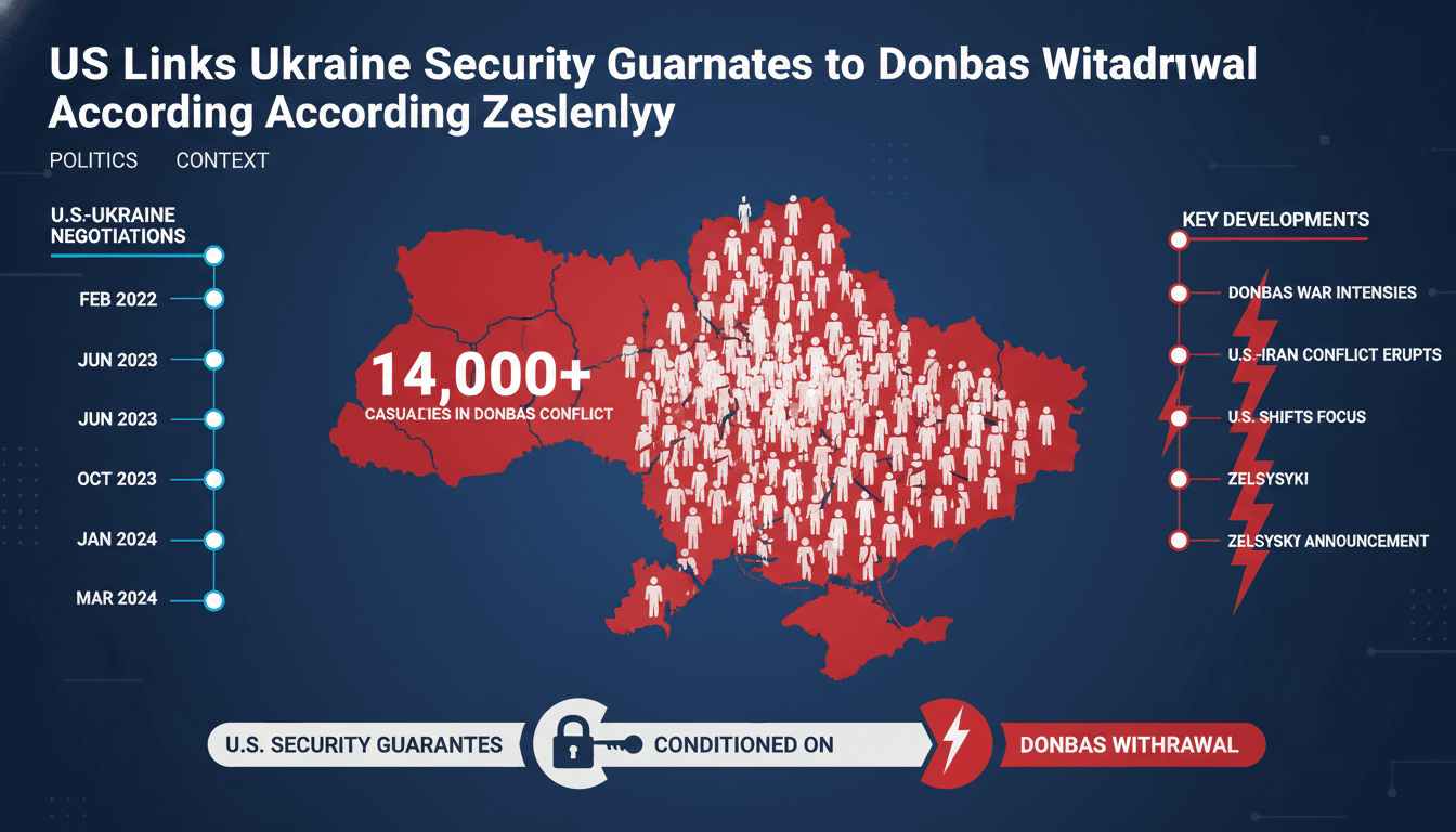 US Links Ukraine Security Guarantees to Donbas Withdrawal According to Zelenskyy