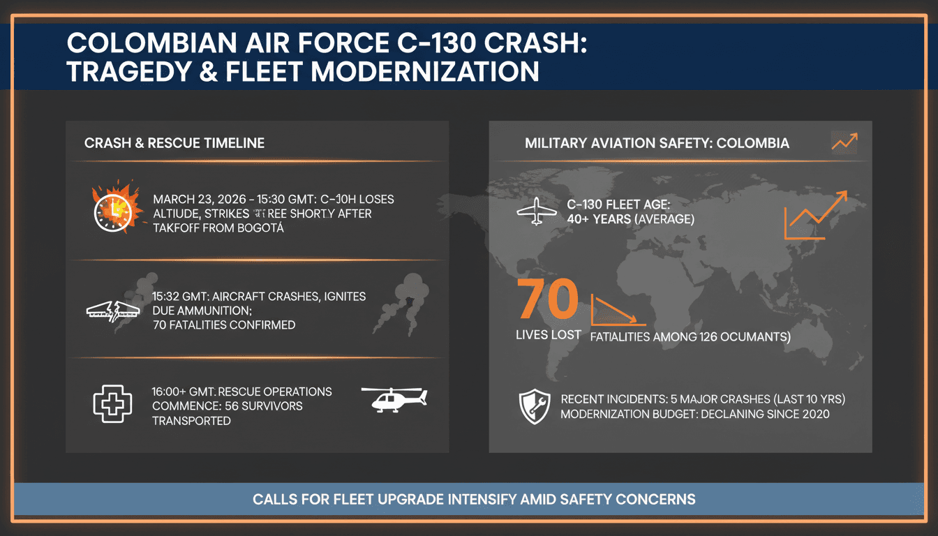 Colombian Air Force Lockheed C-130 Crash Claims 70 Lives