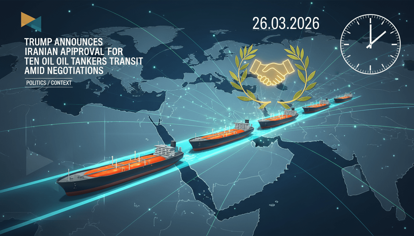 Trump Announces Iranian Approval for Ten Oil Tankers Transit Amid Negotiations