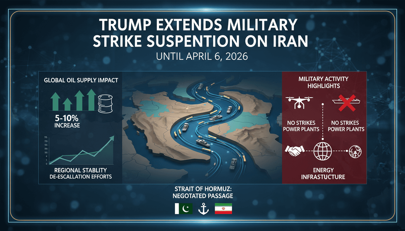 Trump Extends Military Strike Suspension on Iran Until April 6, 2026