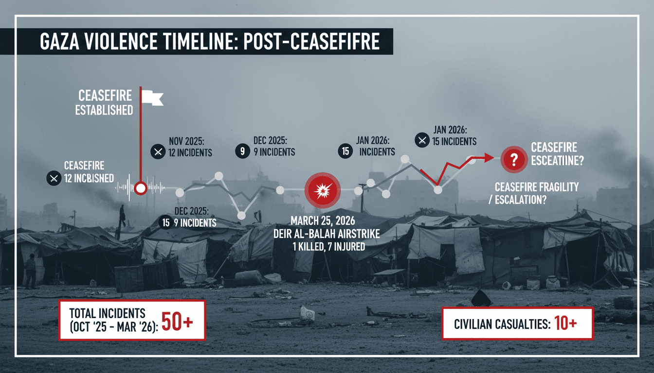 Israeli Airstrike Hits Displacement Camp in Gaza Resulting in Casualties
