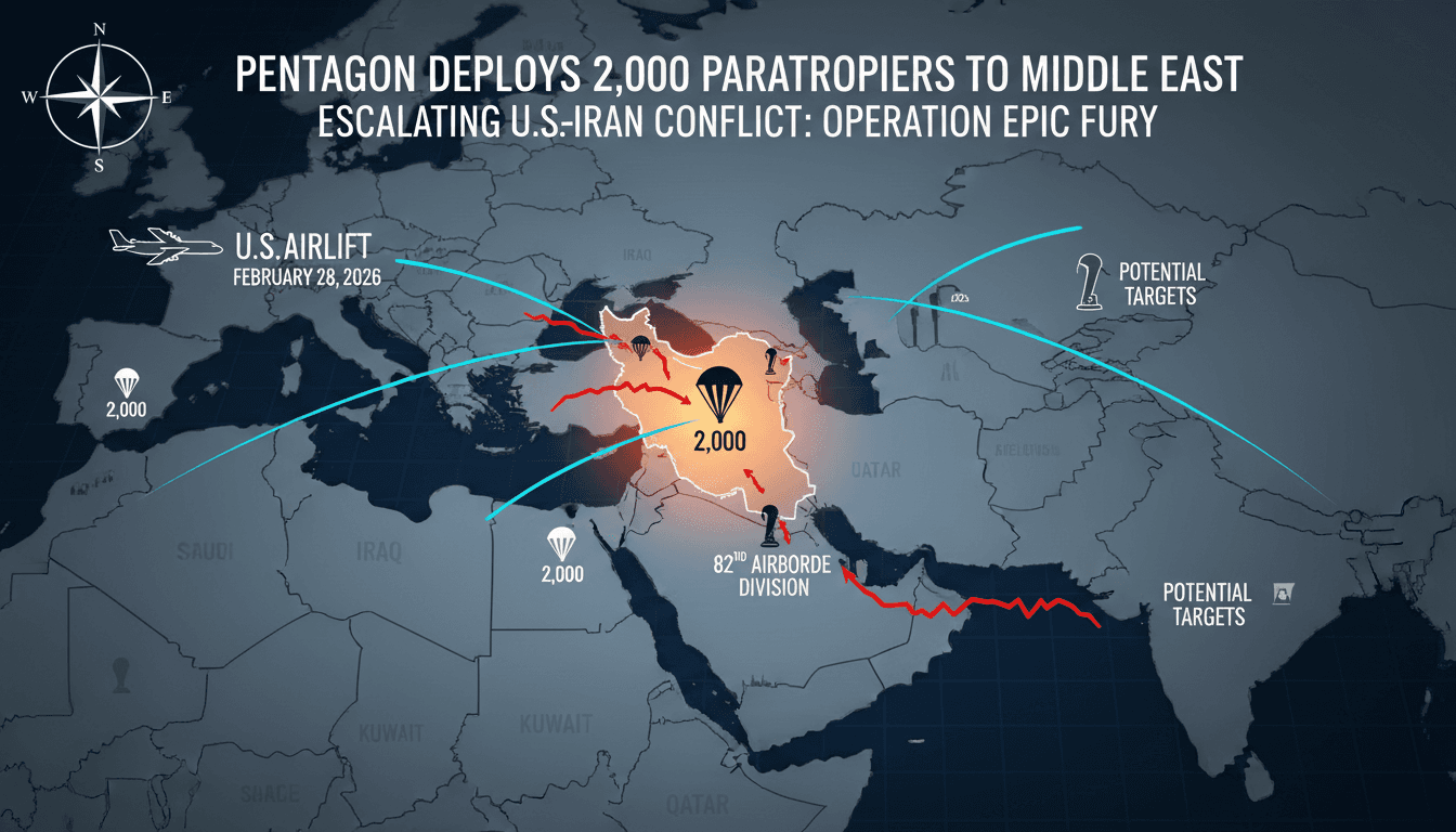 Pentagon Deploys 2,000 Paratroopers to Middle East Amid Escalating US-Iran Conflict