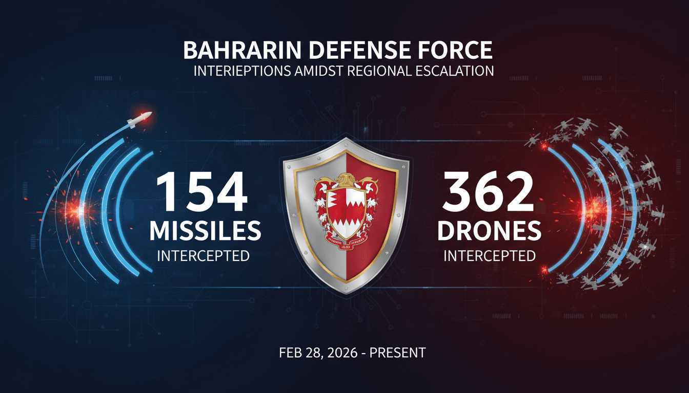 Bahrain Defense Force Intercepts 154 Missiles and 362 Drones Amid Iranian Attacks
