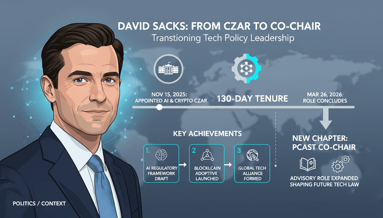 David Sacks Transitions from White House AI and Crypto Czar to PCAST Co-Chair