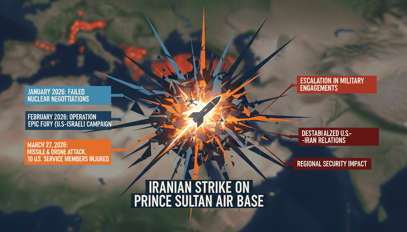 Iranian missile and drone strike injures ten U.S. service members at Prince Sultan Air Base