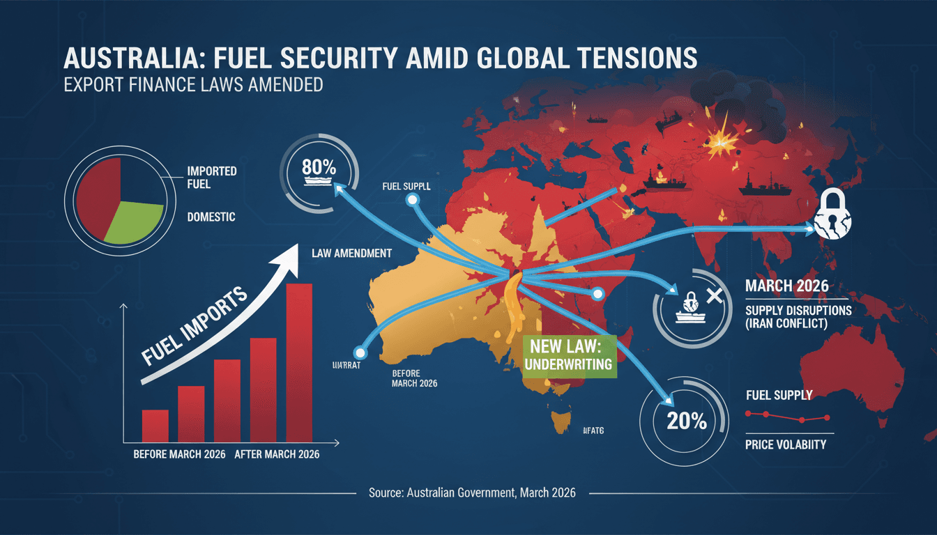 Australia Amends Export Finance Laws to Enhance Fuel Security Amid Iran Conflict