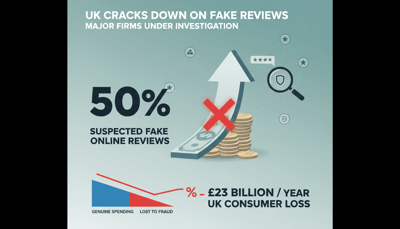 UK CMA Launches Investigation into Major Firms for Fake Online Reviews