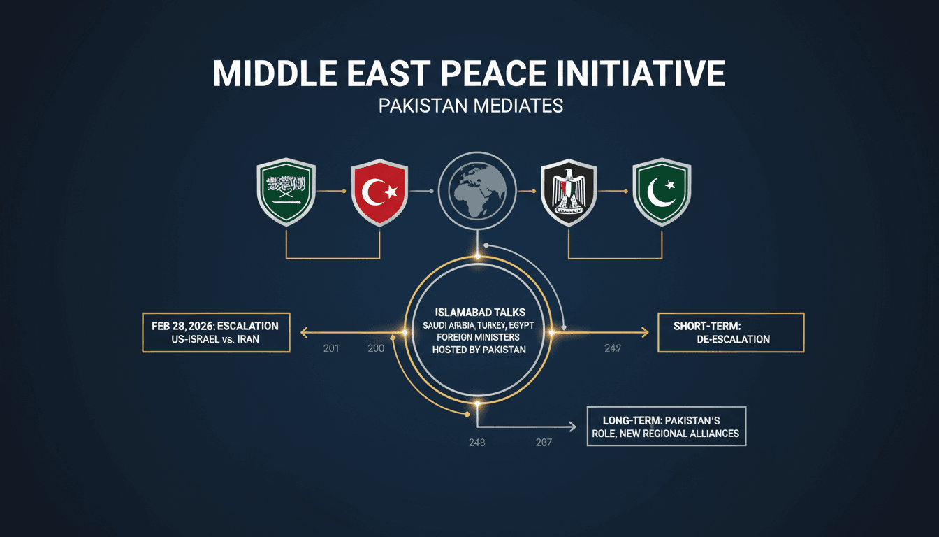 Pakistan Mediates Diplomatic Talks Among Saudi Arabia, Turkey, and Egypt to De-escalate Middle East Conflict