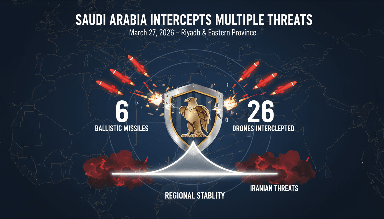 Saudi Arabia Intercepts Multiple Ballistic Missiles and Drones Targeting Major Cities