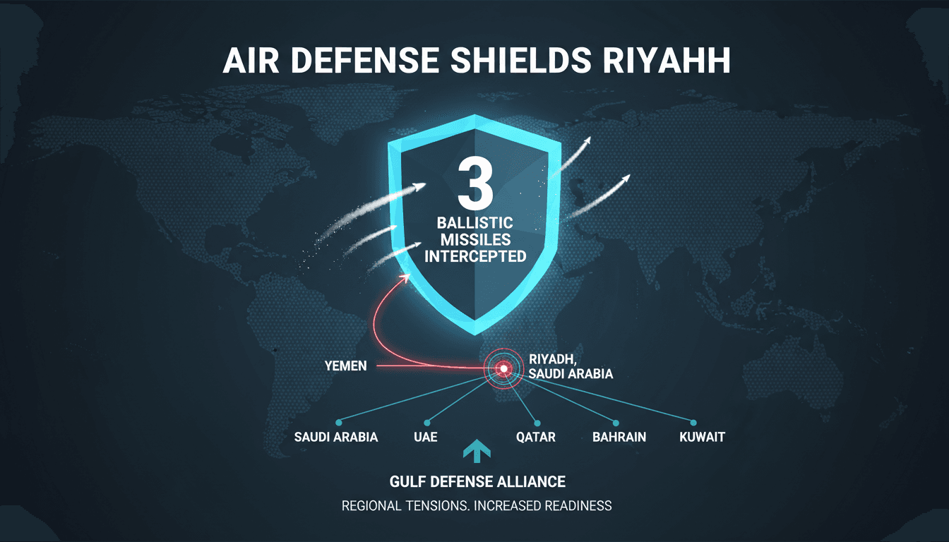 Saudi Arabia Intercepts Multiple Ballistic Missiles and Drones Targeting Riyadh