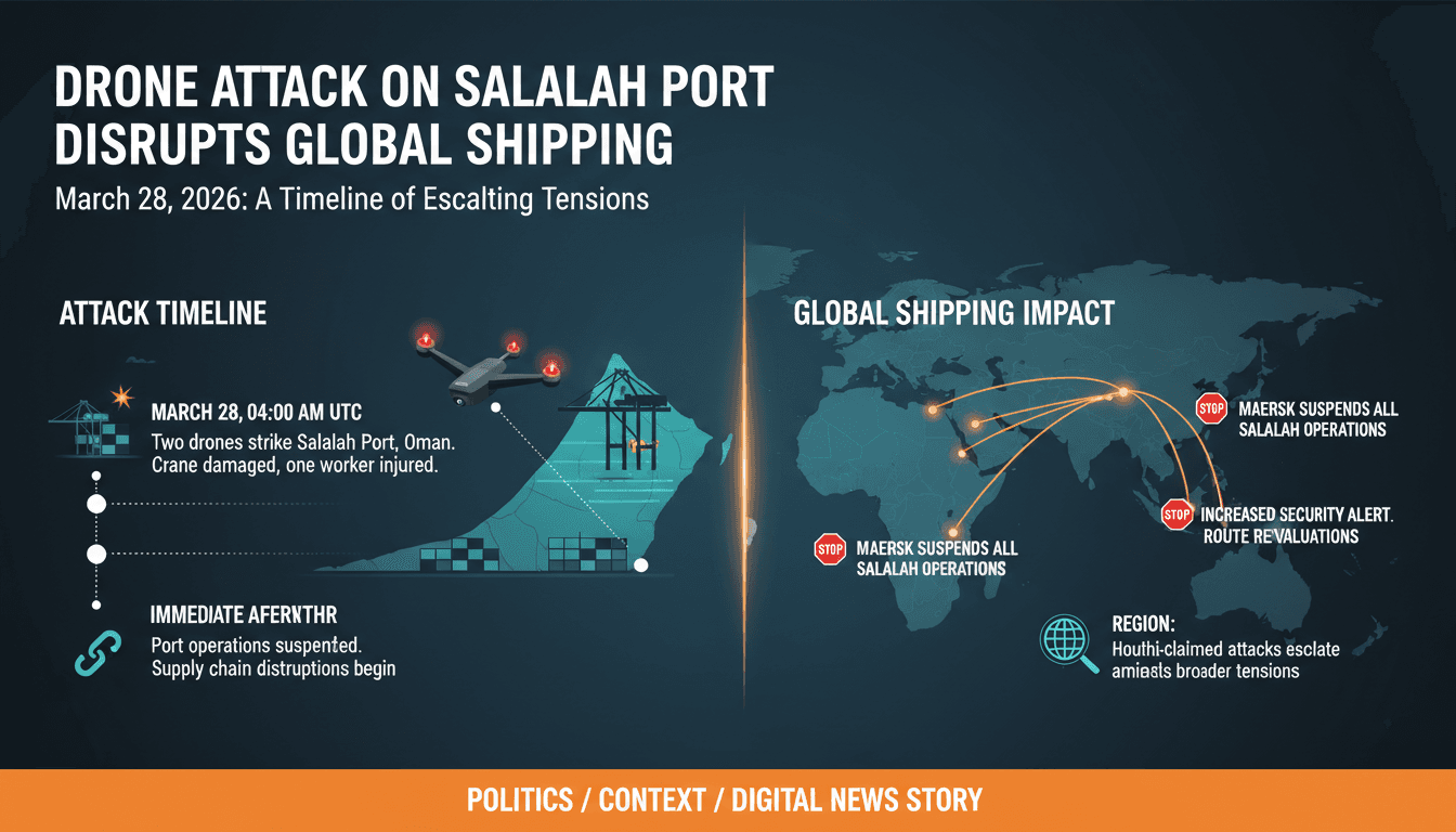 Drone Attack on Salalah Port Injures Worker and Disrupts Shipping Operations