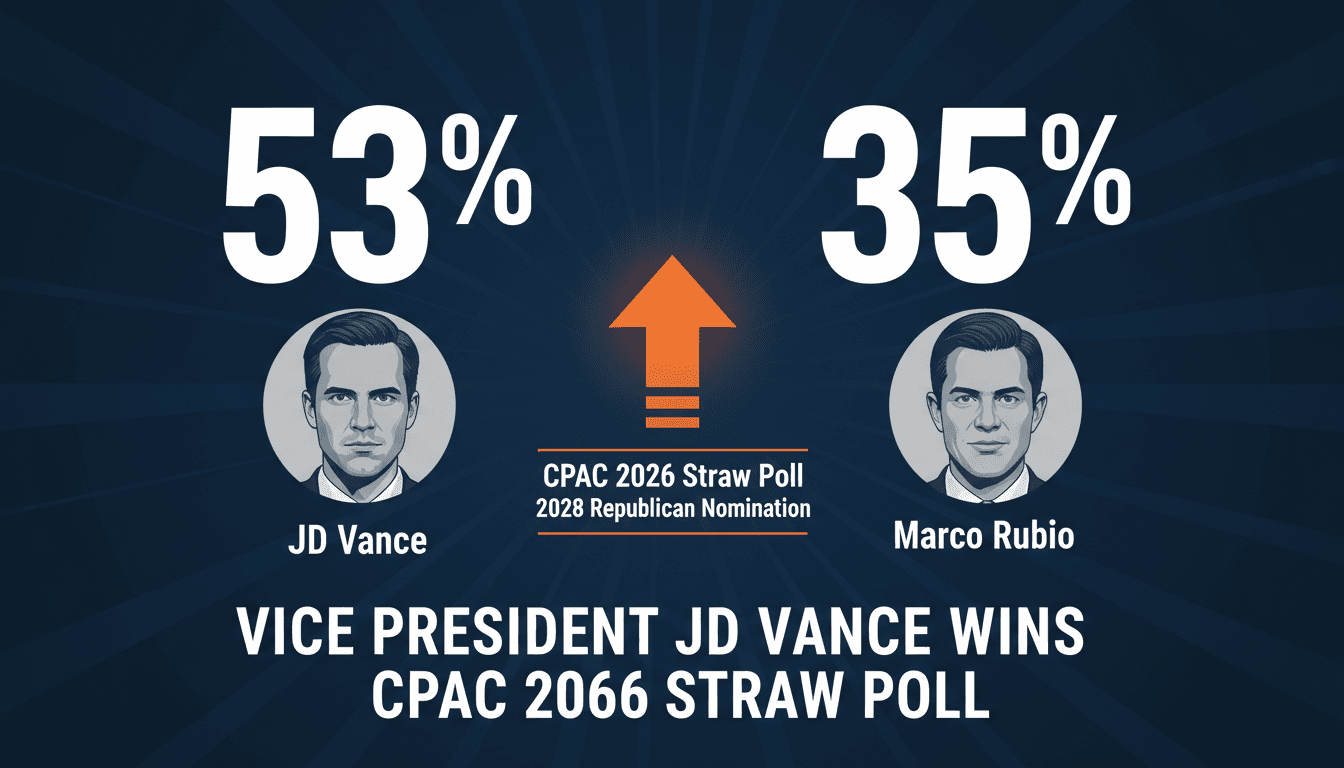Vice President JD Vance Wins CPAC 2026 Straw Poll for 2028 Republican Nomination