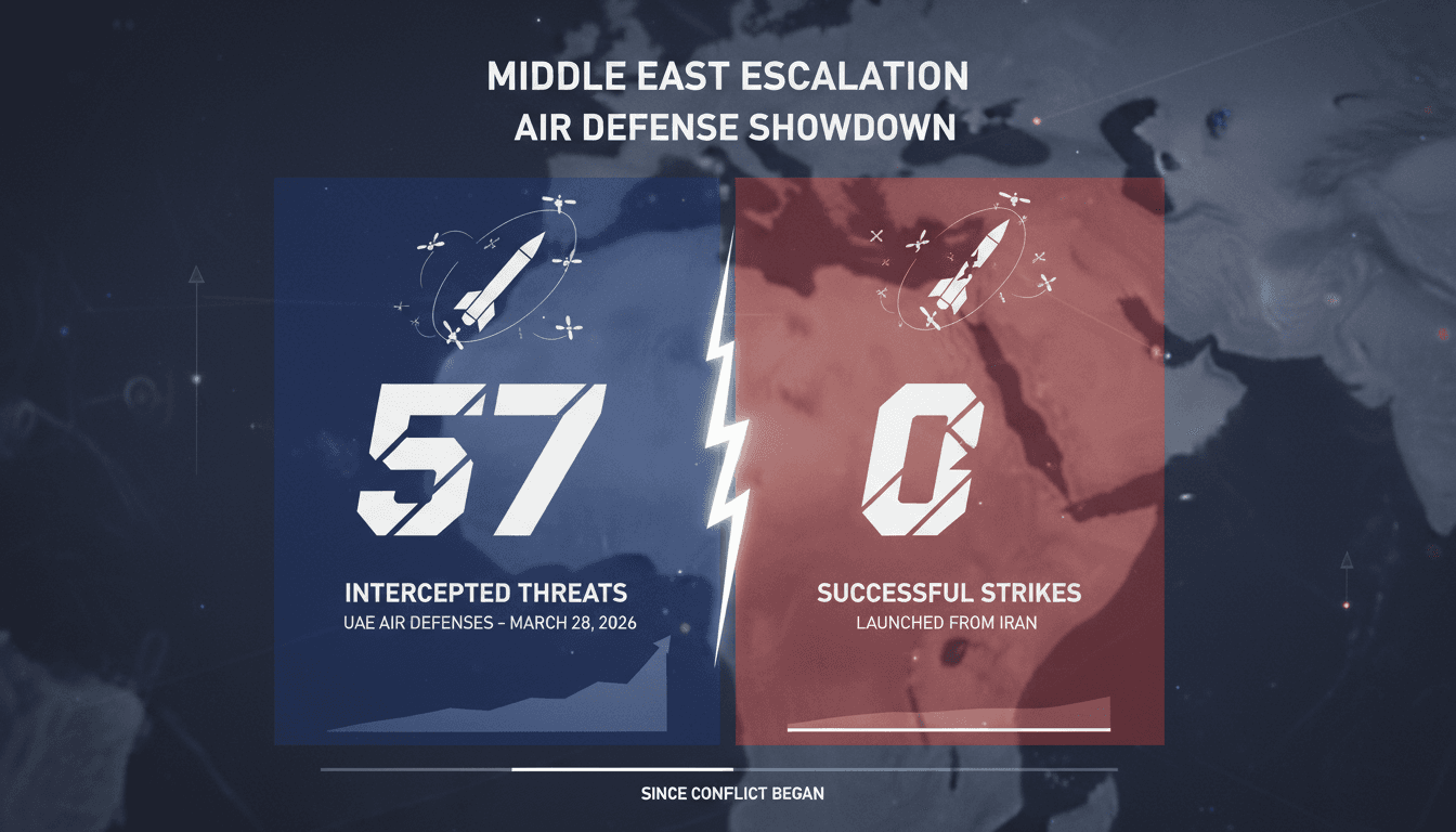 UAE Air Defenses Successfully Intercept 20 Ballistic Missiles and 37 Drones from Iran