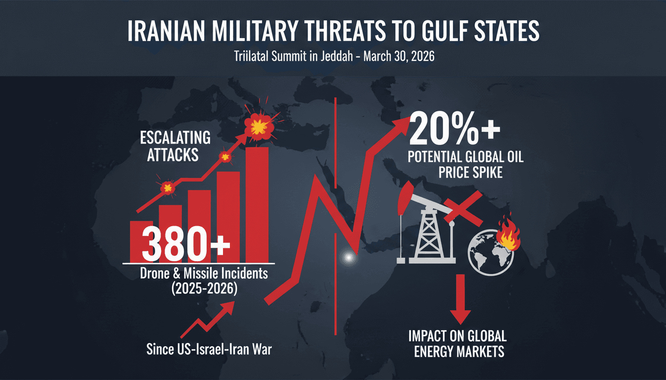 Trilateral Summit in Jeddah Addresses Iranian Military Threats to Gulf States