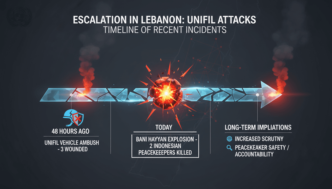Two Indonesian UNIFIL Peacekeepers Killed in Southern Lebanon Explosion