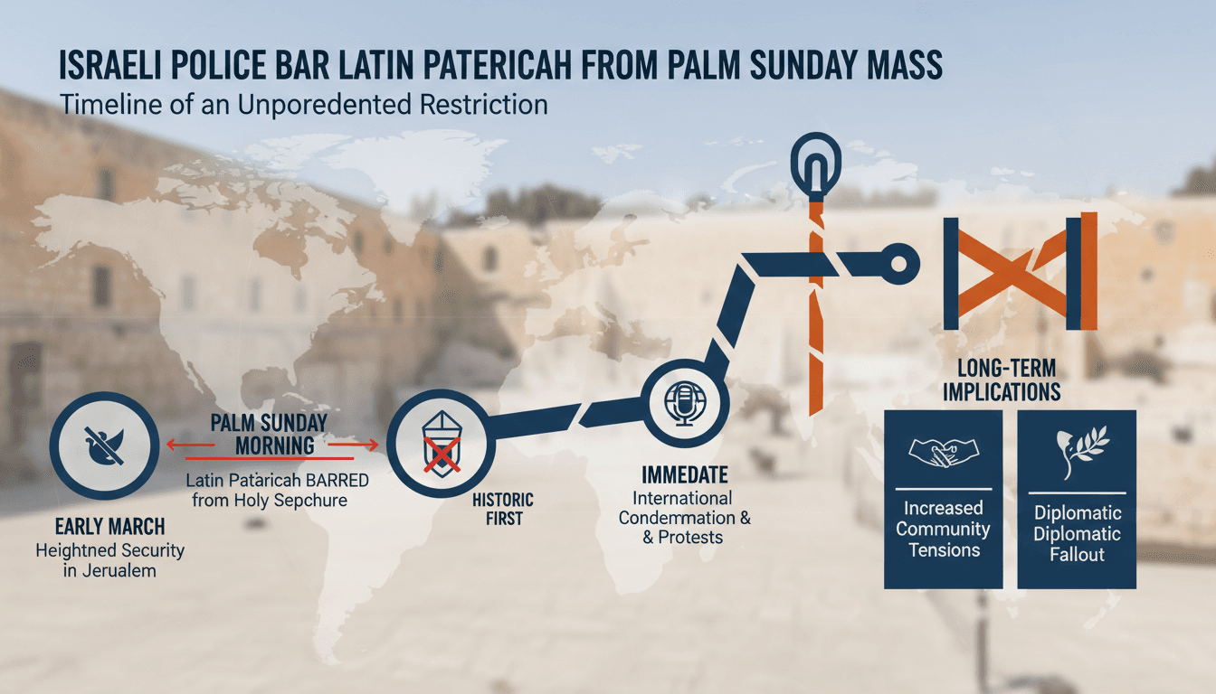 Israeli Police Bar Latin Patriarch from Palm Sunday Mass at Holy Sepulchre