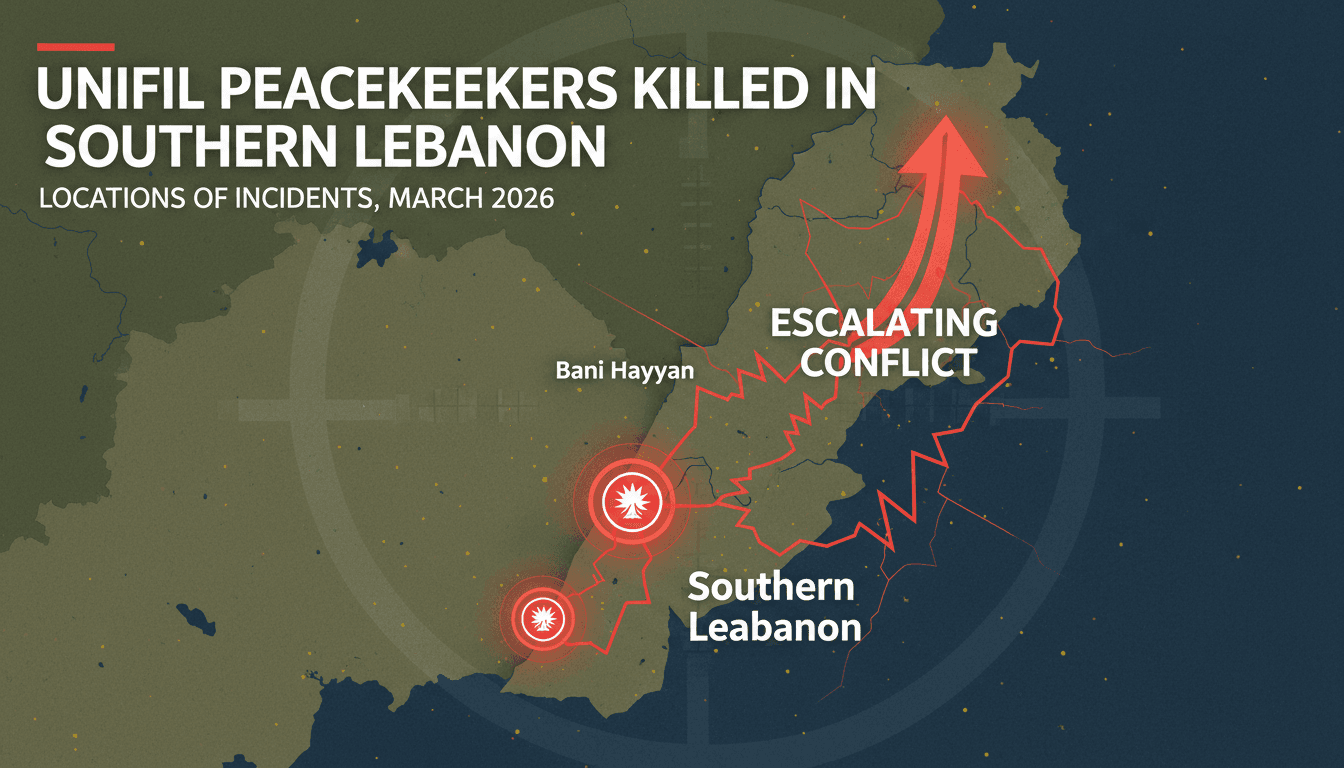 Two UNIFIL Peacekeepers Killed in Southern Lebanon Amid Escalating Conflict