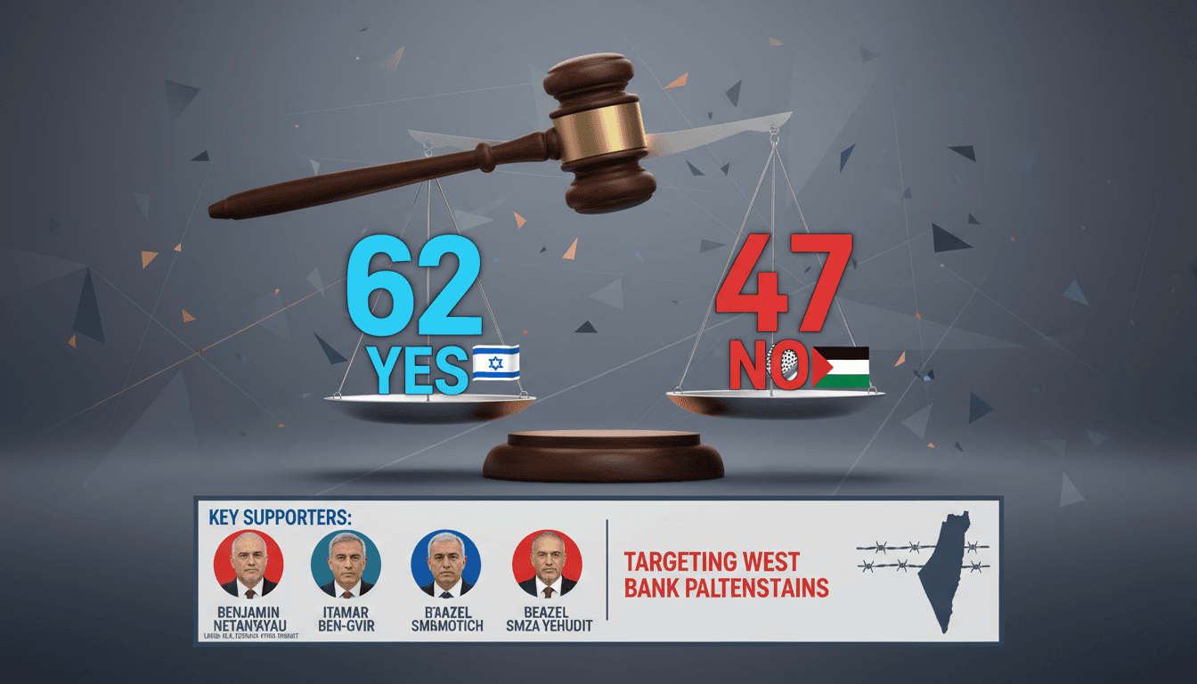Israeli Knesset Enacts Death Penalty for Terrorists Targeting West Bank Palestinians