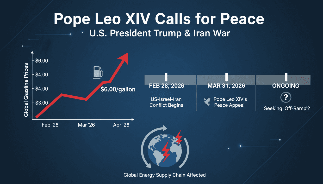 Pope Leo XIV Calls for U.S. President Trump to Seek Peace in Ongoing Iran War