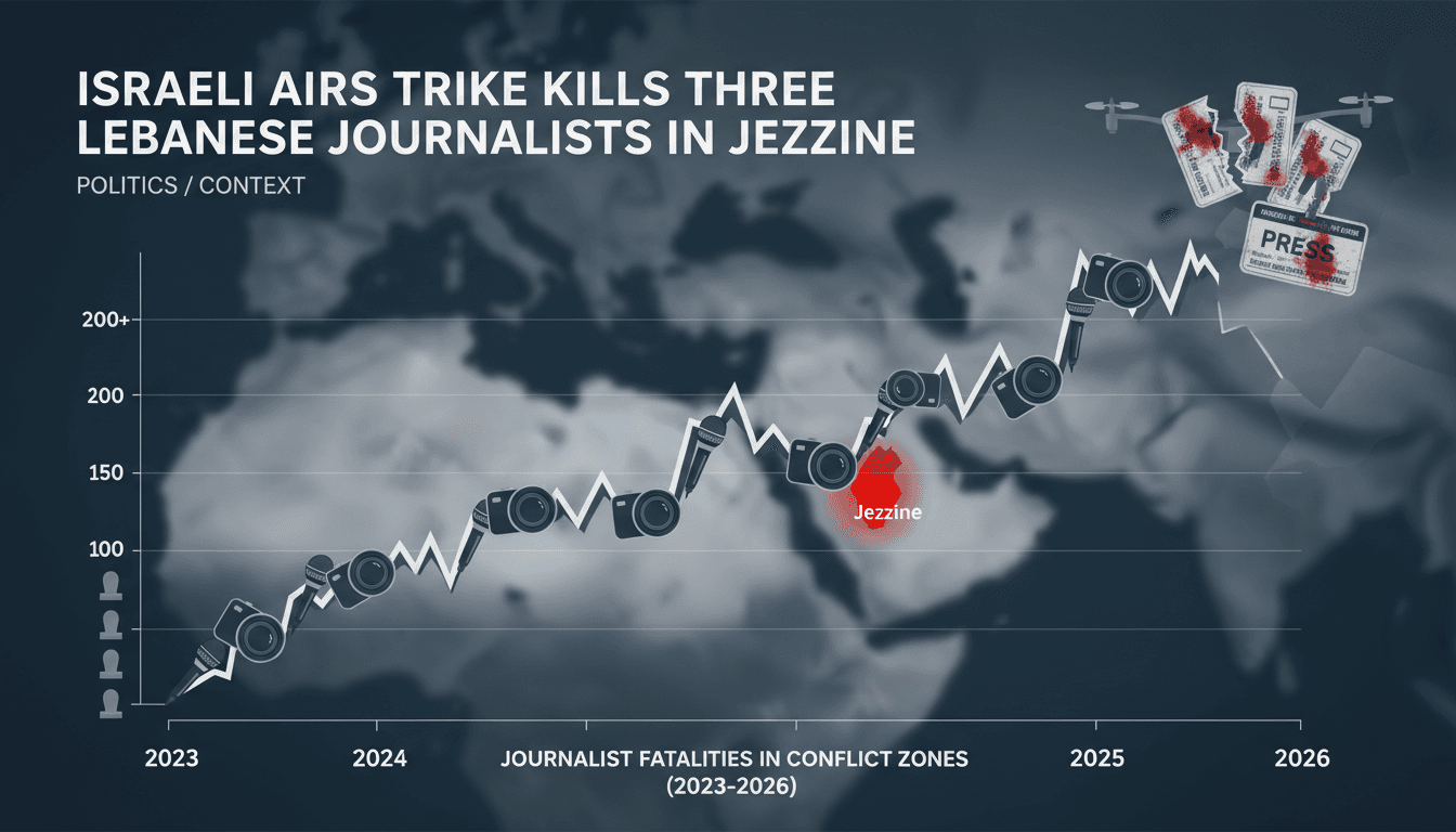 Israeli Airstrike Kills Three Lebanese Journalists in Jezzine