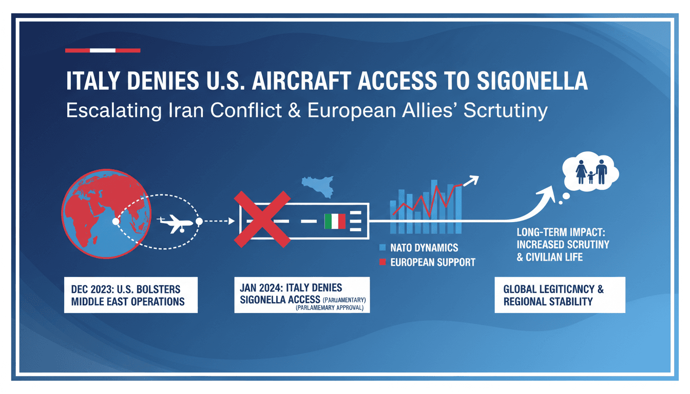 Italy Denies U.S. Military Aircraft Access to Sigonella Airbase Amid Iran Conflict